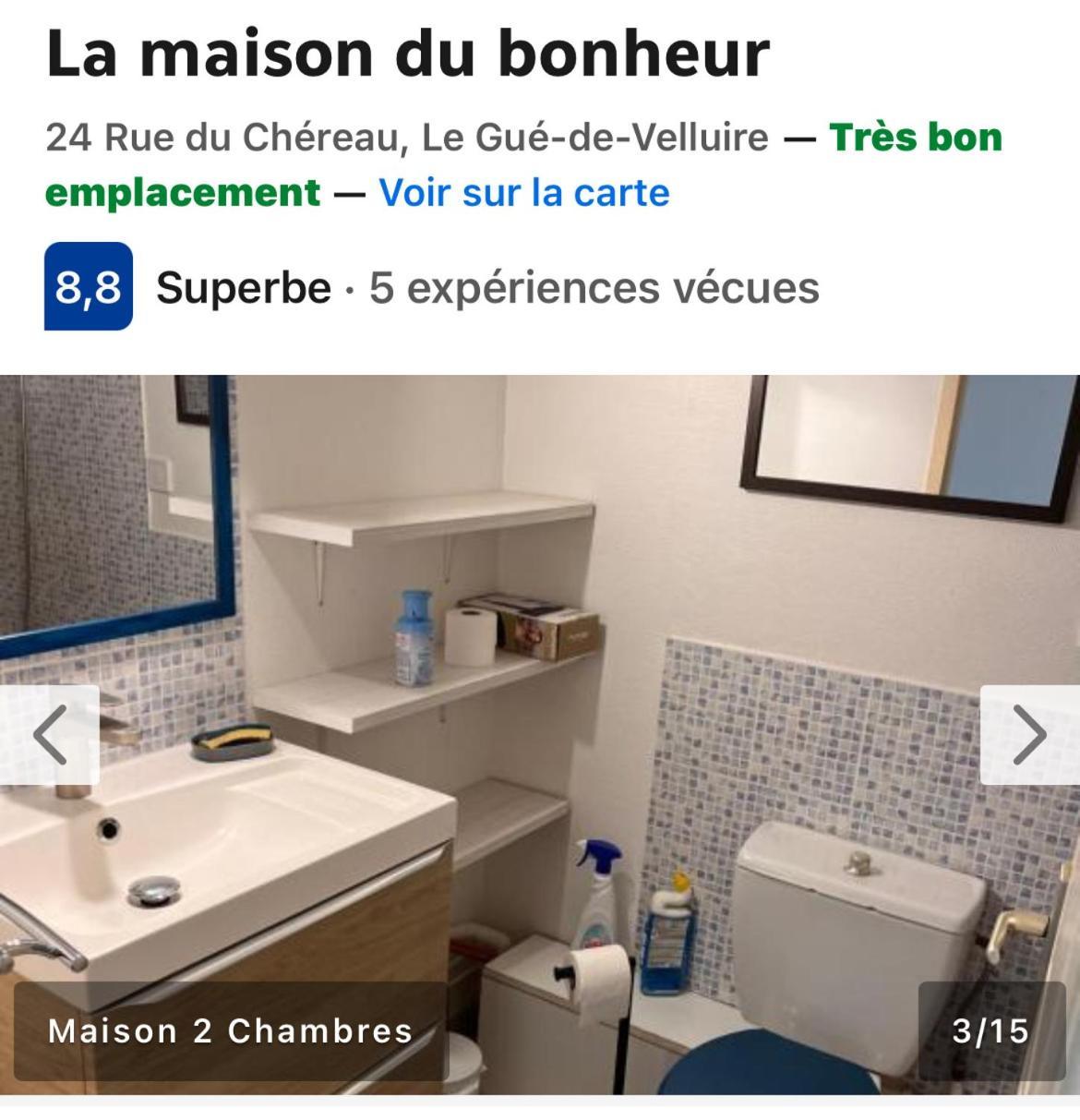 La Maison Du Bonheur Le Gue-de-Velluire Bagian luar foto