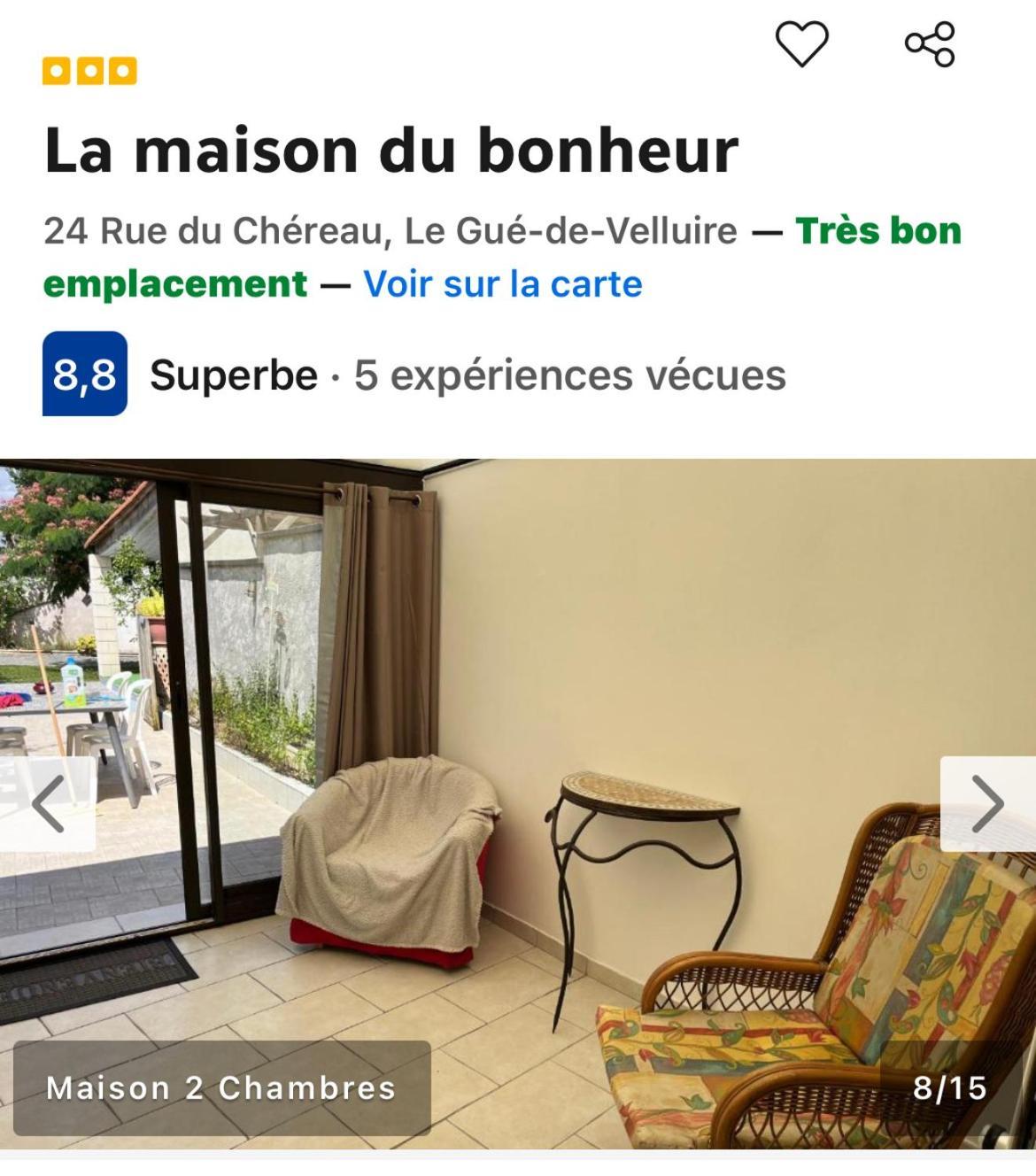 La Maison Du Bonheur Le Gue-de-Velluire Bagian luar foto
