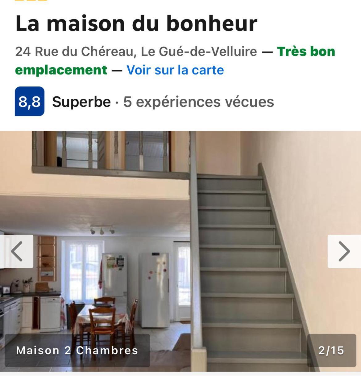 La Maison Du Bonheur Le Gue-de-Velluire Bagian luar foto