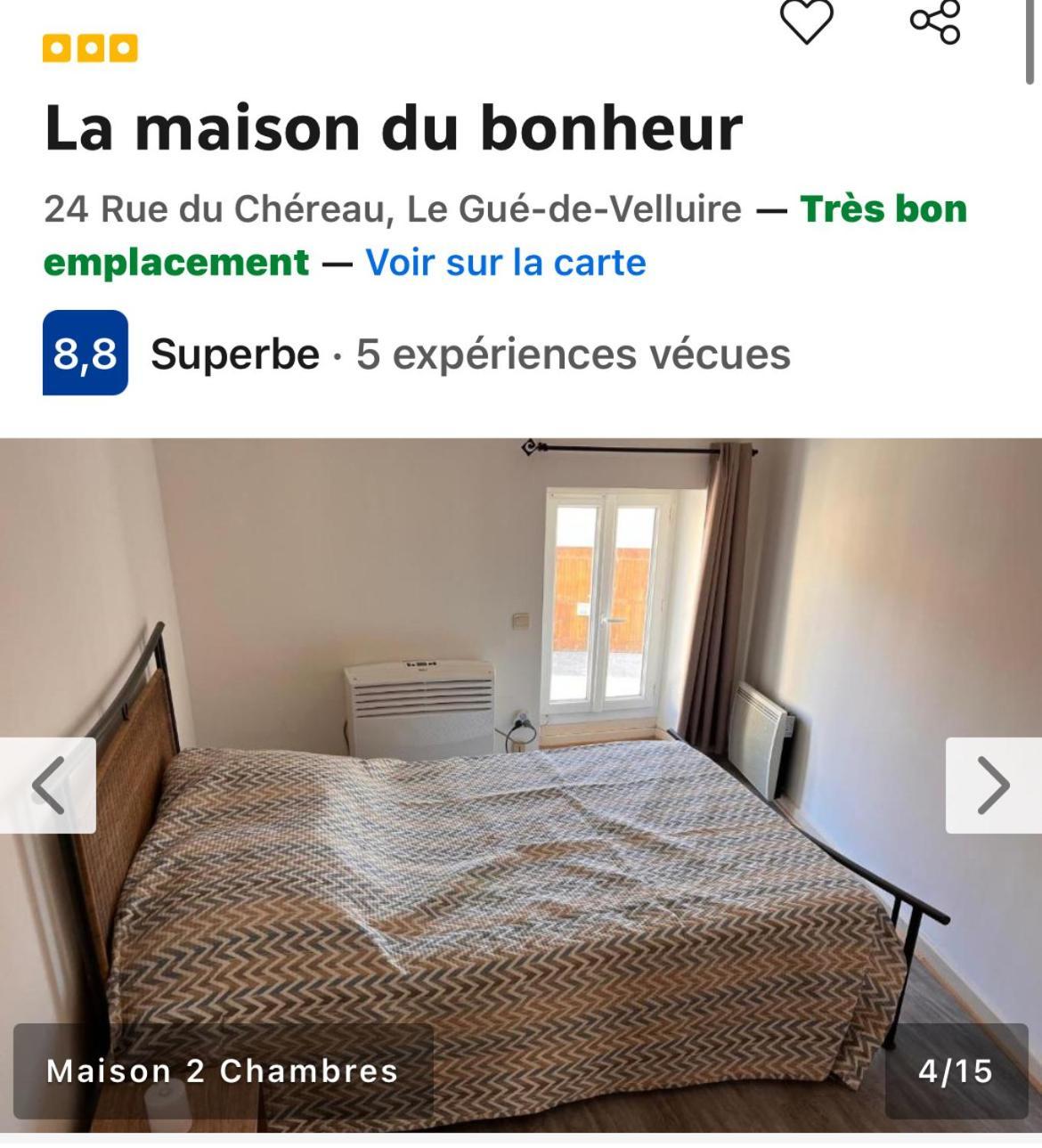 La Maison Du Bonheur Le Gue-de-Velluire Bagian luar foto