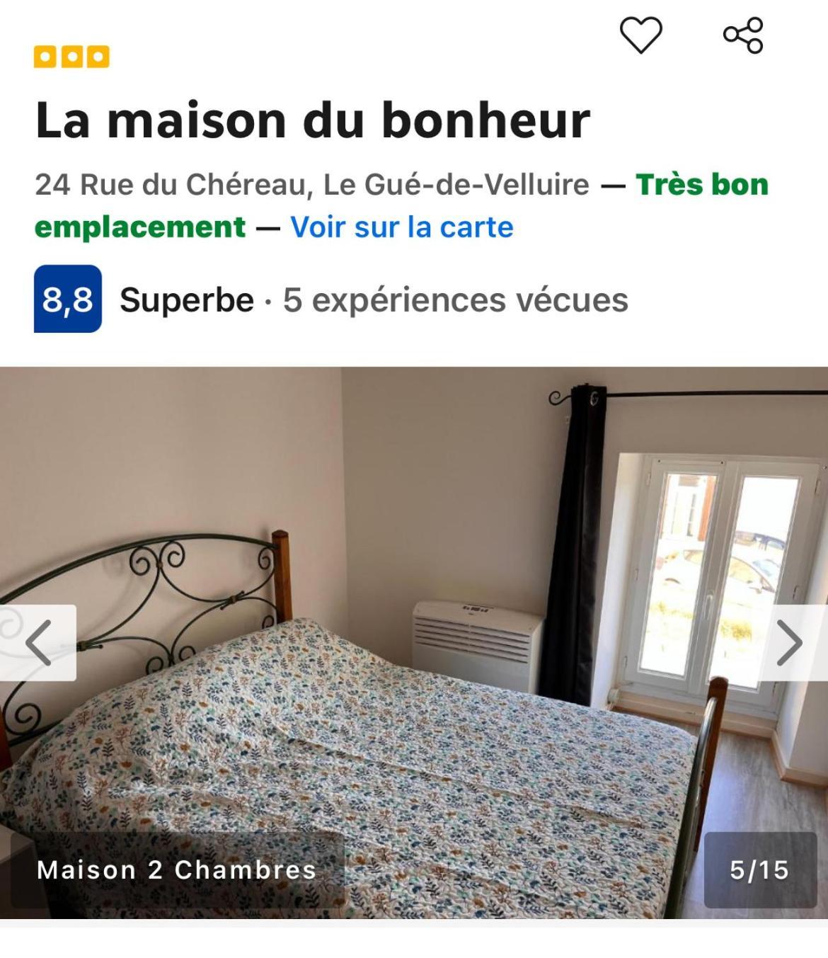 La Maison Du Bonheur Le Gue-de-Velluire Bagian luar foto