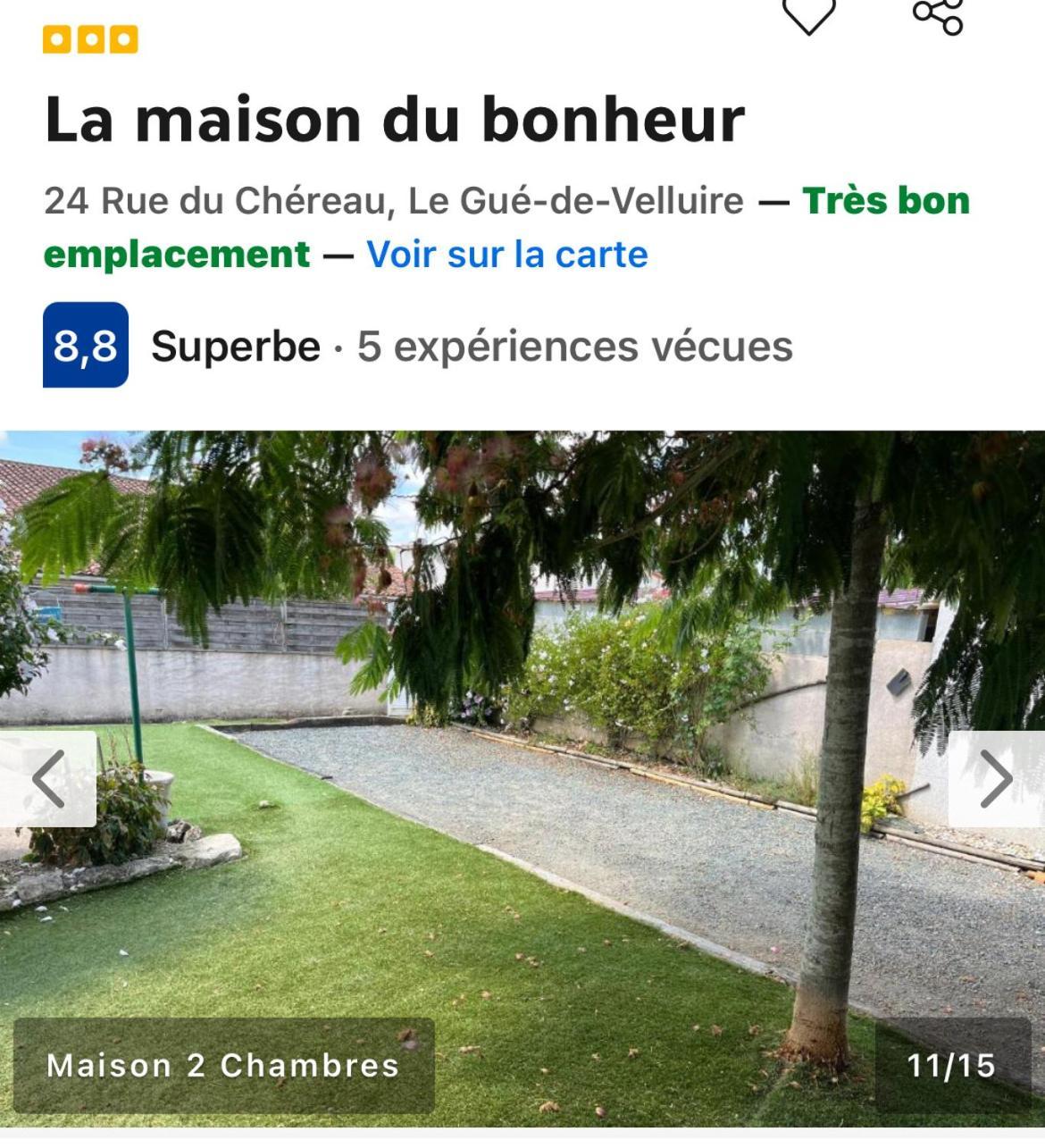 La Maison Du Bonheur Le Gue-de-Velluire Bagian luar foto